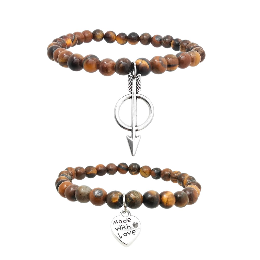 [Bayar Di Tempat] Gelang Couple Batu Alam Pria Wanita | Handmade Aksesoris Fashion | GB059