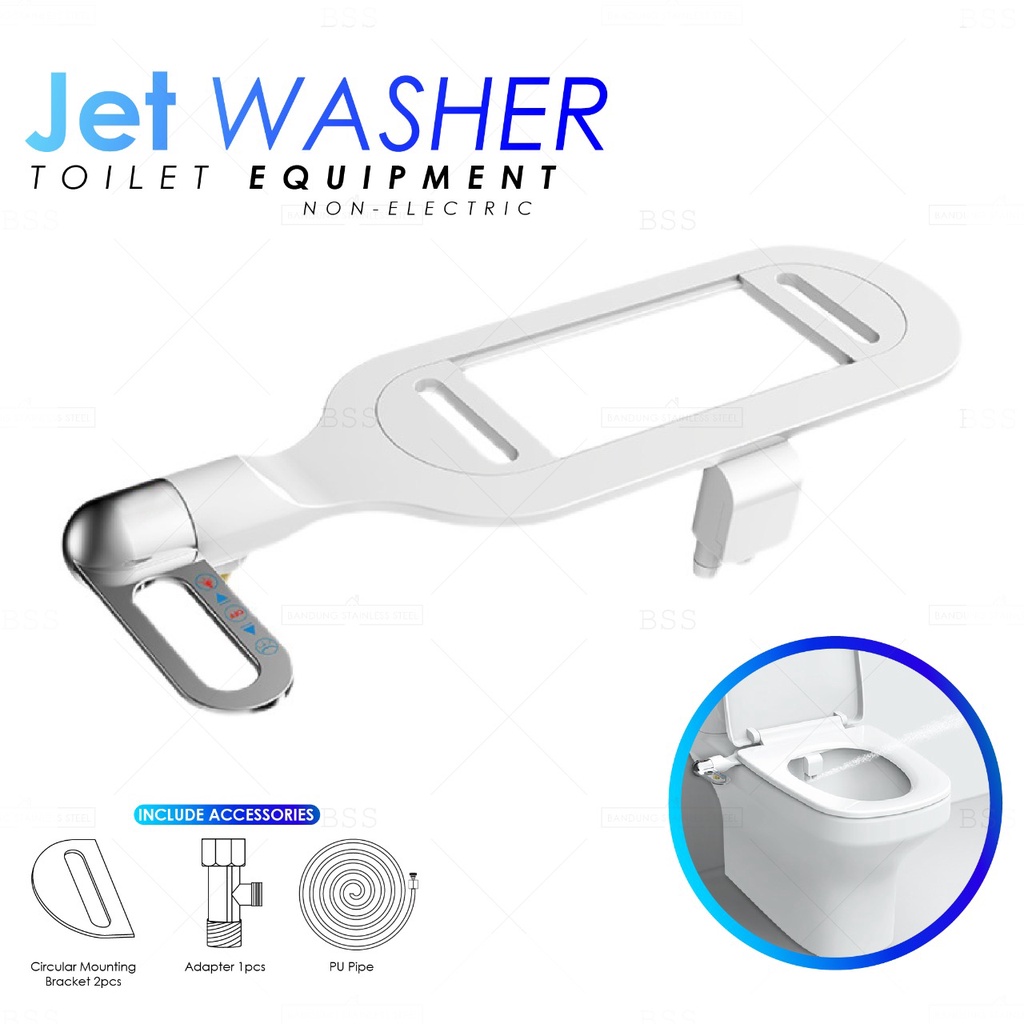 Jet Washer Toilet Equipment Semprotan Toilet Shower Spray 2 Mode Bidet Seat