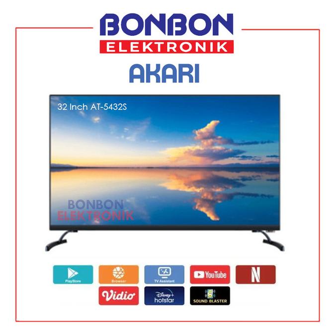 Akari LED TV 32 Inch AT-5432S Smart Android 5432 S Termurah