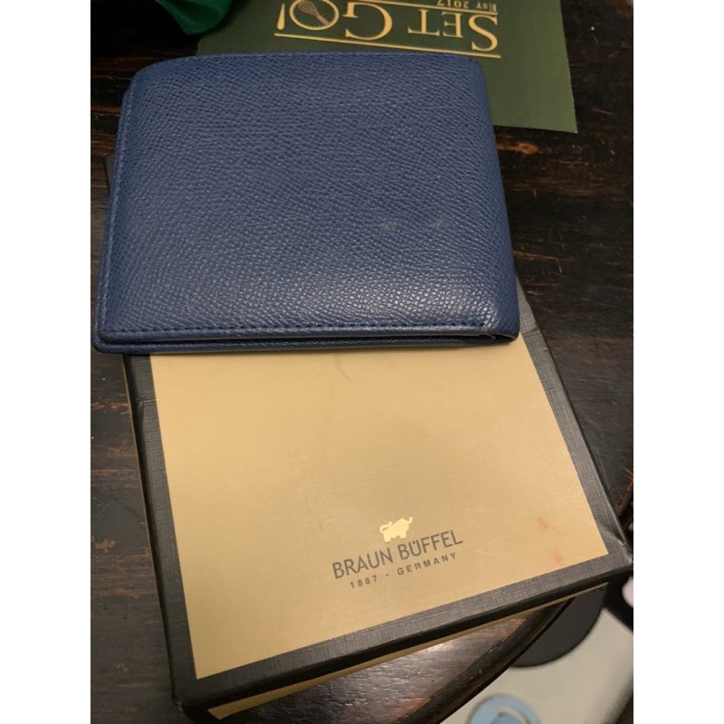 Braun Buffel Men Wallet Original New Dompet Pria Blue