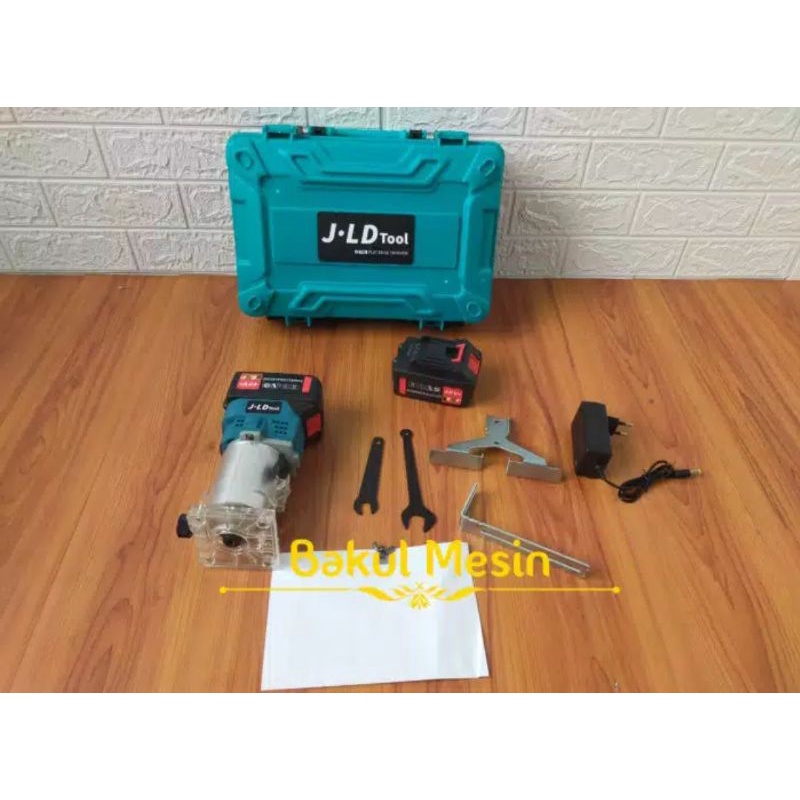 CORDLESS TRIMMER ROUTER MESIN PROFIL KAYU BATERAI JLD 48VF