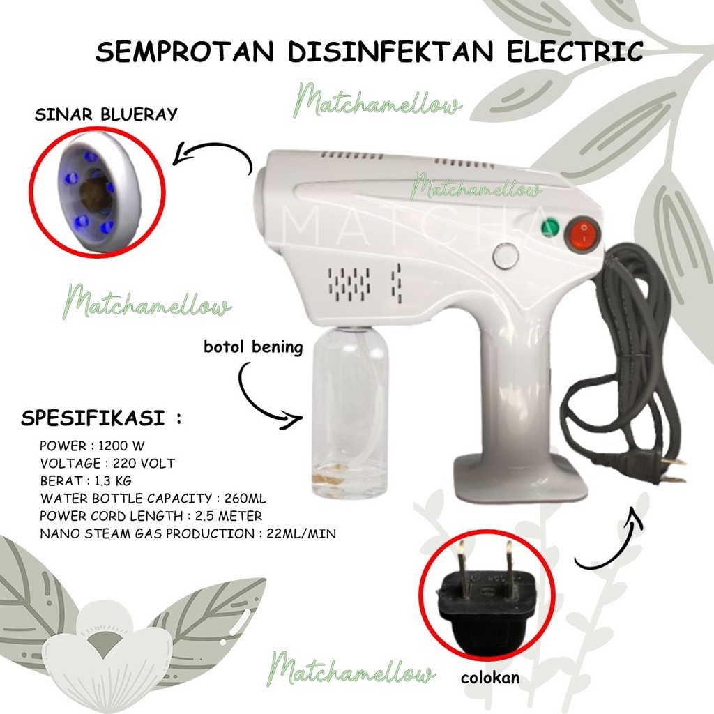 ❄️MATCHA❄️ SEMPROTAN DISINFEKTAN ELECTRIC/NANO SPRAY GUN/HUMIDIFIER PLUS LAMP PROJECTOR