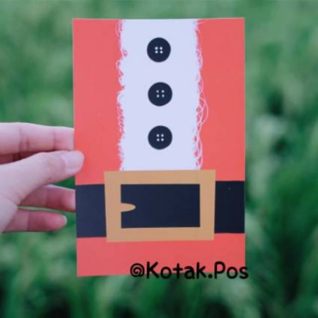 

SINTERKLAS SANTA CLAUS BELT NATAL CHRISTMAS GREETINGS CARD KARTU POS POSTCARD SURAT POSTCROSSING