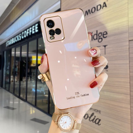 Case Vivo Y21 Case Vivo Y21T Case Vivo Y21S Case Vivo Y33s Case Vivo Y01 Y33T Case Vivo Y20 Y12S Y20S G Y15S Y50 Y30 Y30i Y17 Y15 Y12 Y12i Y95 Y93 Y91 Y91i Y51 Y51A Y53S Fashion Straight Edge Phone Case ZB-Pink