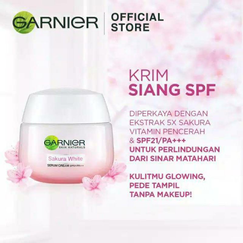 [50ml] Garnier Sakura Glow Hyaluron Serum Cream SPF 30 | Day Cream