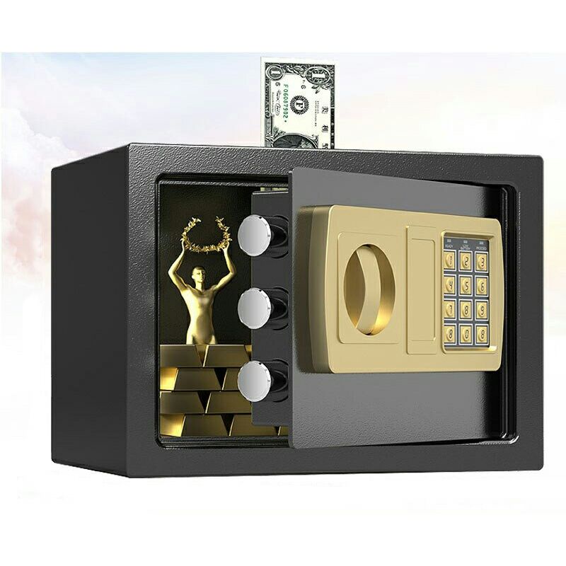 Kotak Brankas Hotel Safety Anti-Theft Box Password 31x20x20Cm + Coin Slot 20e