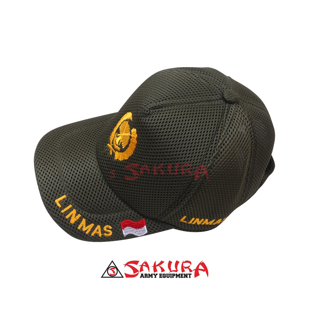 Topi Linmas Hansip Jaring Hijau Topi Hansip Jaring MP