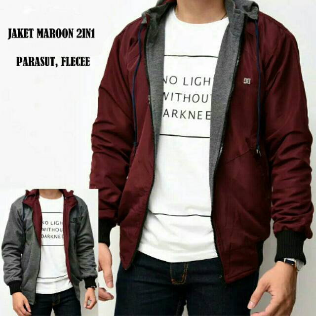 Jaket Pria Bolak Balik 2IN1 / Jaket Pria Parasut Tebal