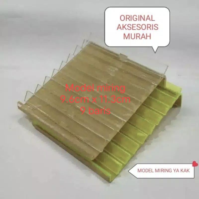 Tempat kartu perdana / akrilik tempat kartu perdana / display dudukan model tegak dan miring mantul