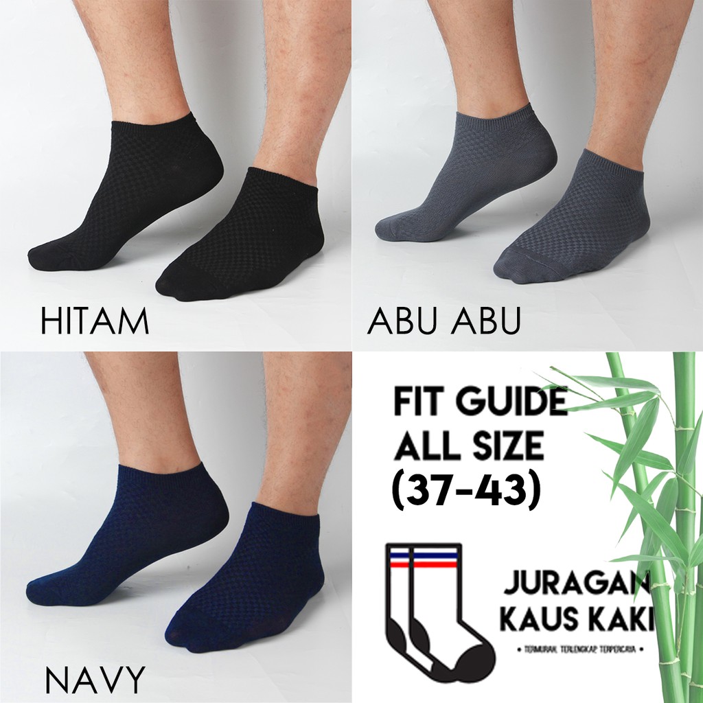 Kaos Kaki serat bambu arang bamboo pendek semata kaki bambu asli-1