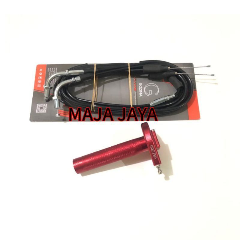 Gas spontan 2 kabel gas  Gozima For Universal motor Aerox NMAX Vario 150 Pcx Adv Vixion Ninja R Ninja RR Ninja 250 Fi 2018 / Universal