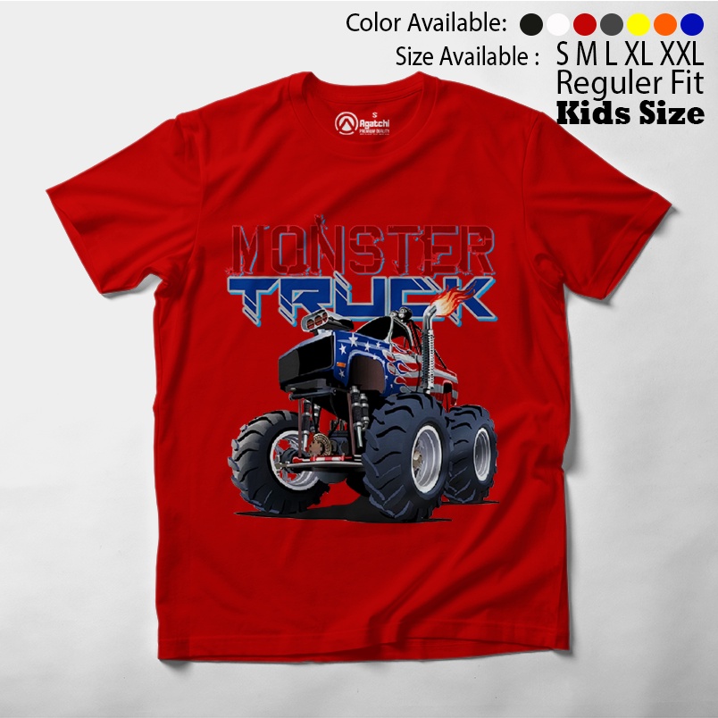 Baju Anak / Kaos Atasan Anak Laki-Laki Monster Truck Premium