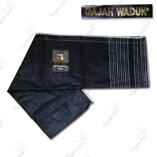 Sarung Pria Dewasa Warna Hitam&amp;Putih Polos Cerah/Sarung Gajah Waduk Dewasa untuk sholat-Kain Sarung