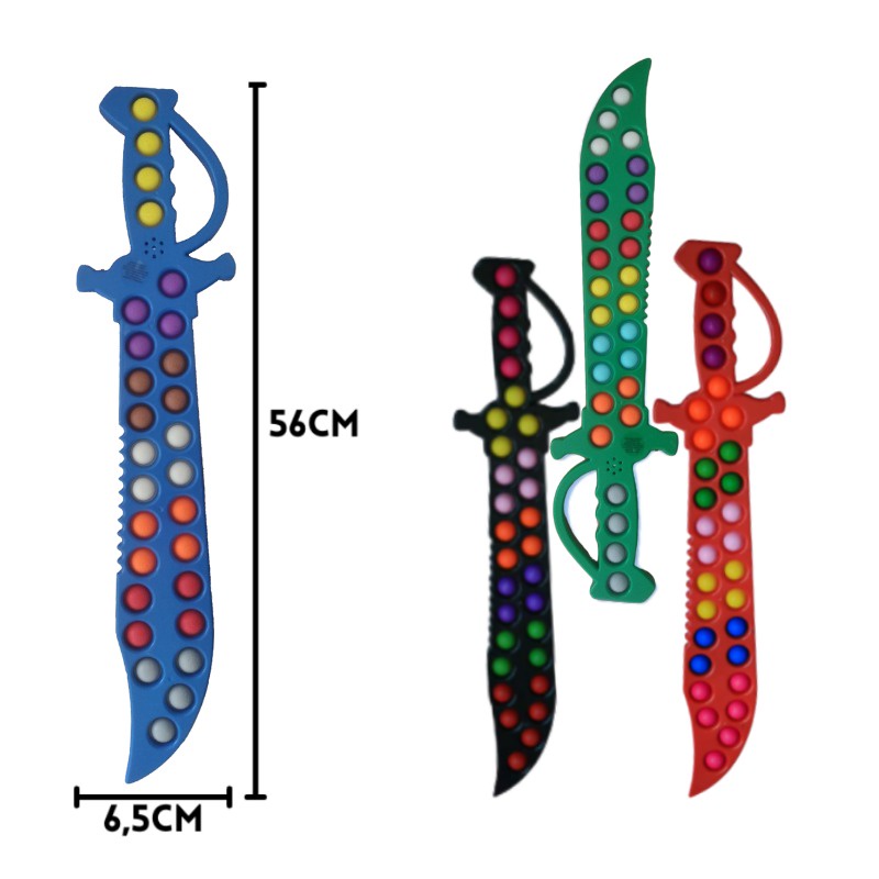 (MI) Mainan Pop It Simple Dimple Pedang Kapak Mainan Anak Senjata Terbaru-PISAU KS FLASH MUSIK