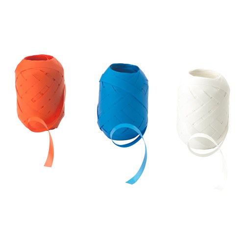 

IKEA KRUSIDULLER Pita kado, oranye biru, putih, 20 m