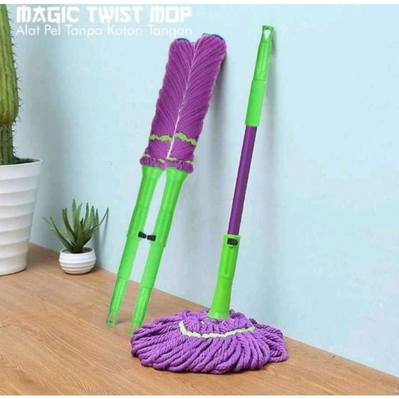 Magic Twist Mop Alat Pel Peras Putar Microfiber Micromate