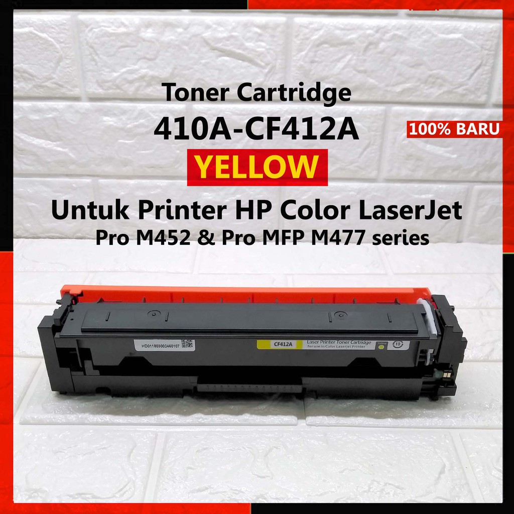 Toner Cartidge Compatible Untuk Printer HP LaserJet Pro M452/M477 cartridge CF412A – Yellow