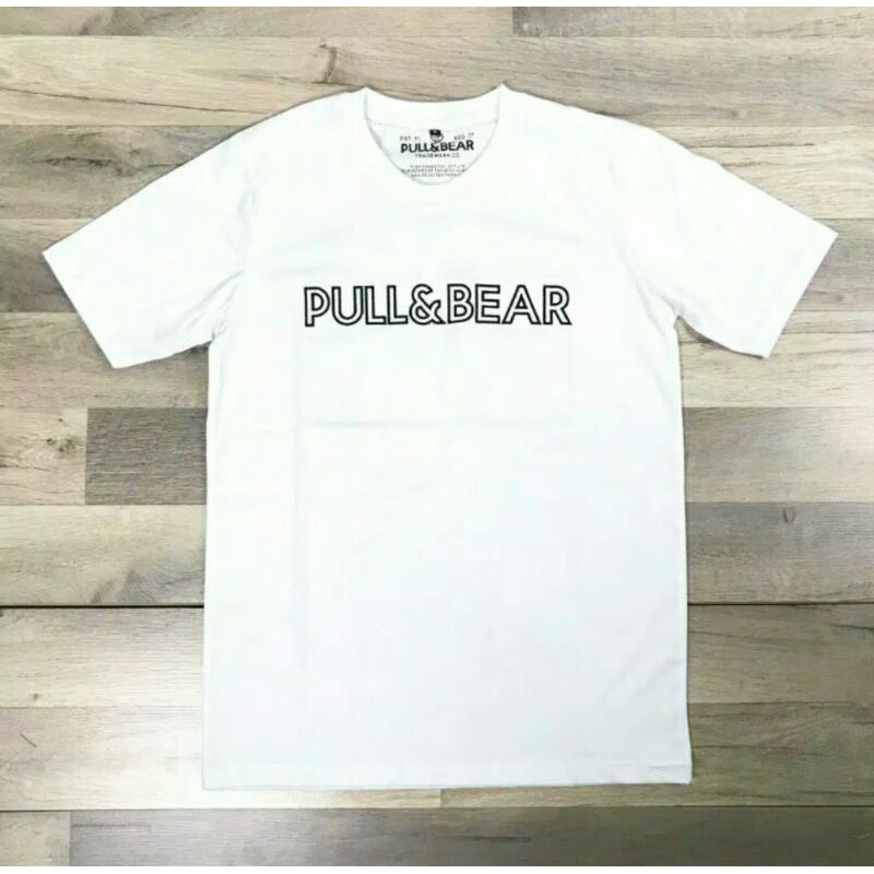T-shirt PULL&BEAR/Kaos PULL&BEAR/PULL&BEAR WHITE