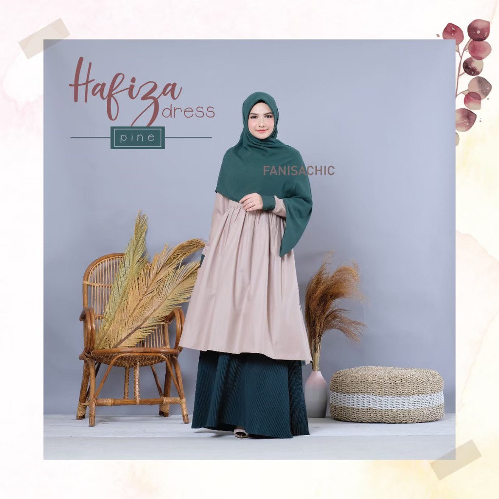 Baju Gamis Busui Dres Ibu Menyusui FANISACHIC HAFIZA DRESS  Baju Muslim Fanisa Chic bahan toyobo royal mix plisket moscrepe fanisa chic gamis wanita