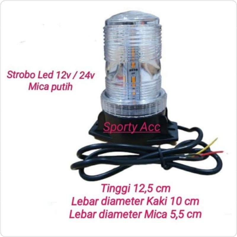 Strobo Led Magnet Universal Kecil