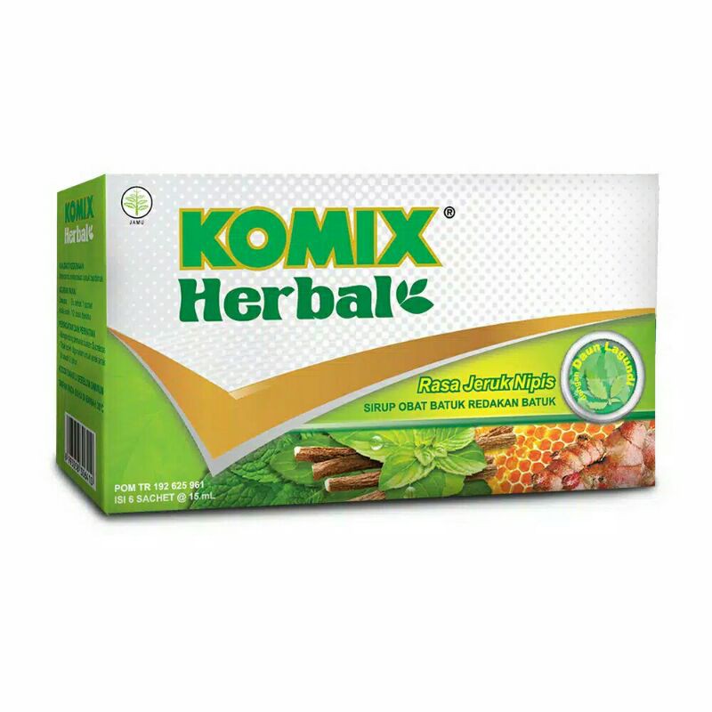 

KOMIX HERBAL 15 ml dus isi 6 sachet-syirup obat batuk