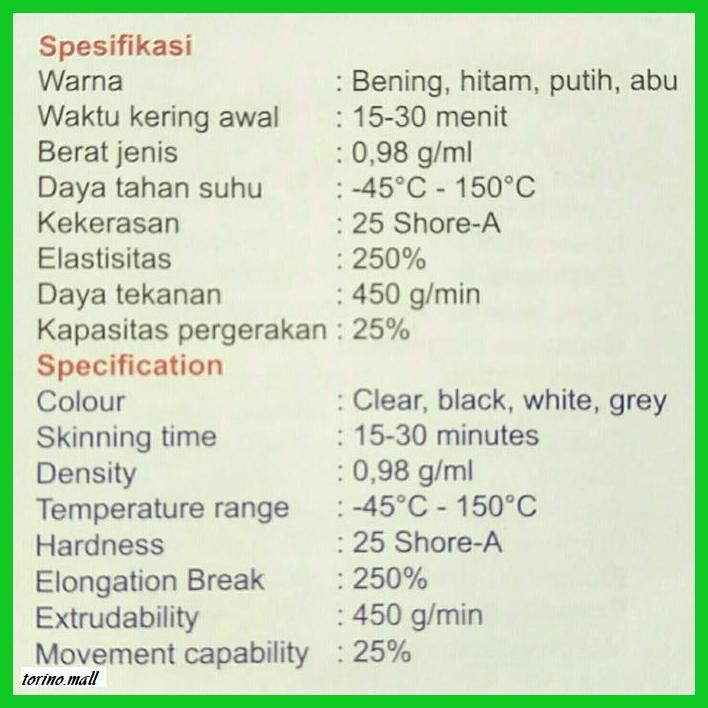 

TAKEREP- LEM SILICONE SEALANT DEXTONE MULTI PURPOSE (NETRAL) - CLEAR -TNALAES-EPAT.