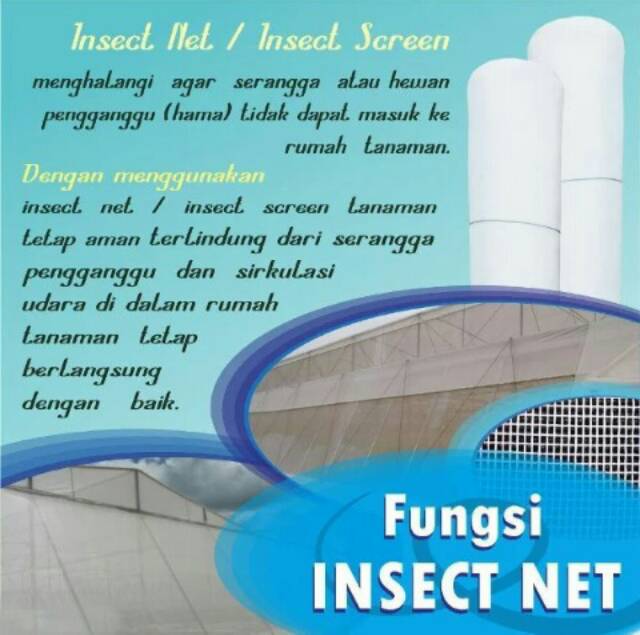 Eceran Insect Net Scrern Net Putih Kasa mesh Anti Nyamuk Jaring Penghalang Hama Serangga Grendhome