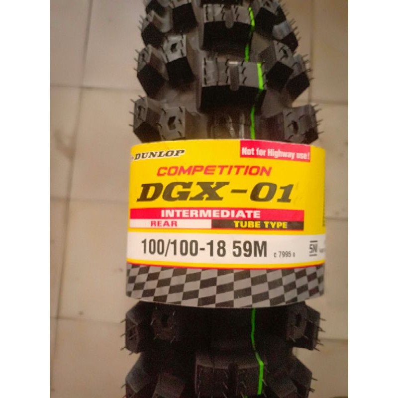 ban trail dunlop DGX-01 ring 18 ukuran 100-100/18