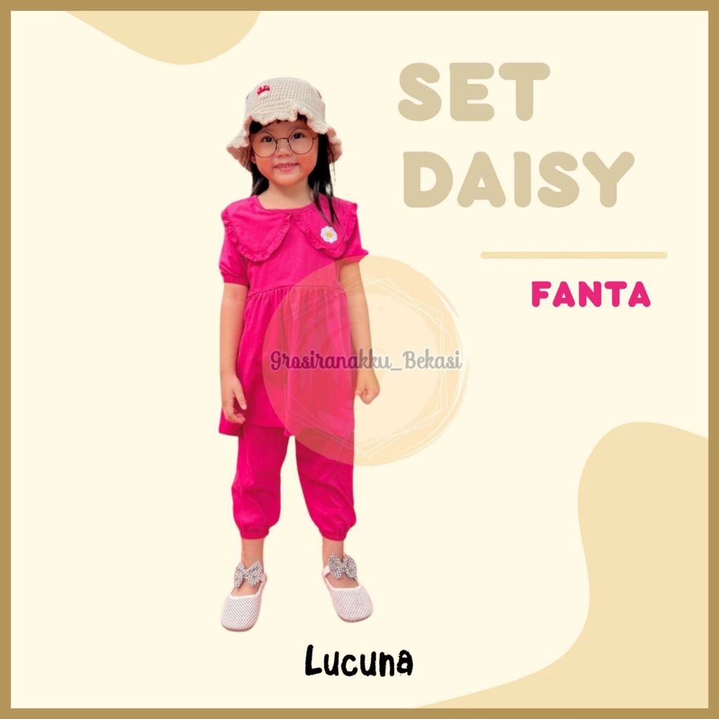 Setelan Anak Lucuna Daisy Warna Fanta 1-5tahun