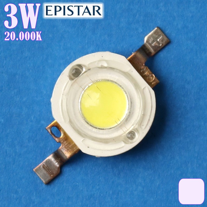 Led HPL 3W 20000K Putih KeUnguan LED Sorot Tanning Akuarium Taiwan EpiSTAR Chip