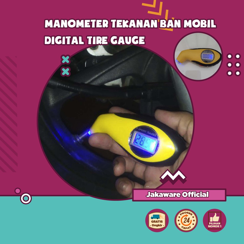 MANOMETER TEKANAN BAN MOBIL DIGITAL TIRE GAUGE LCD BAROMETER ALAT PENGUKUR ANGIN PUMP SEPEDA MOTOR S