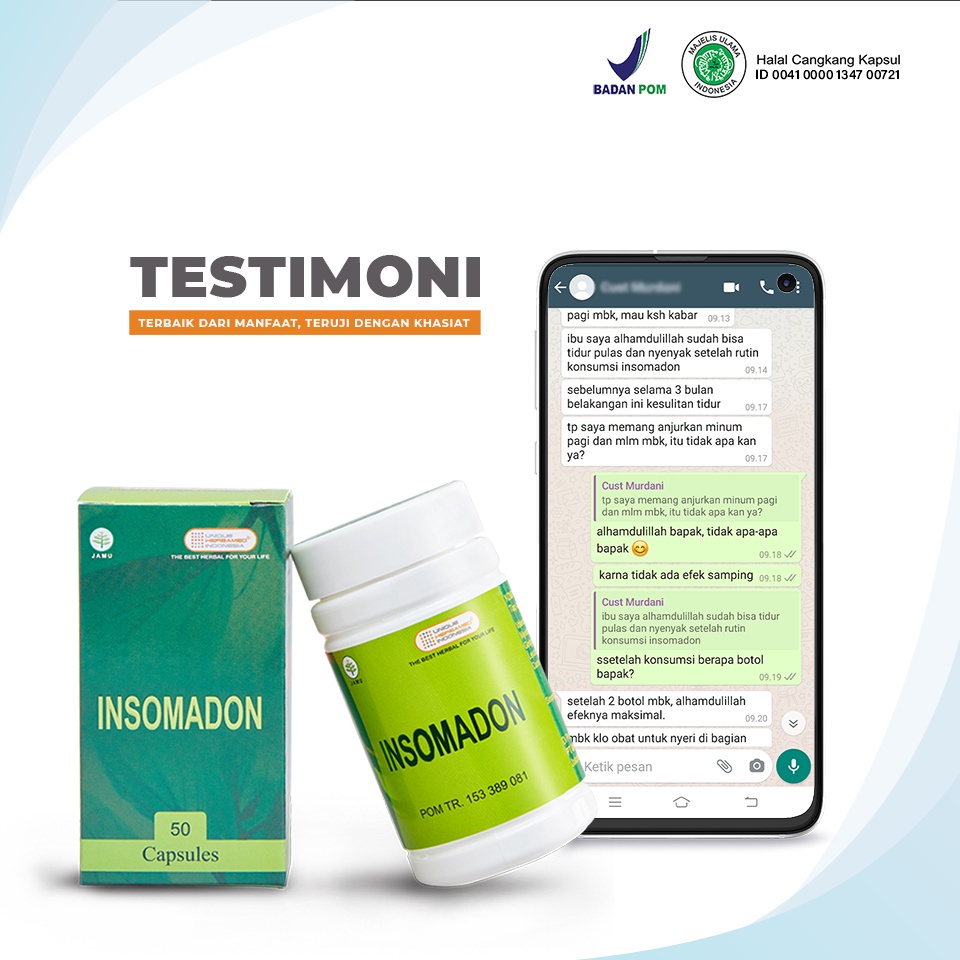 INSOMADON Original Obat Herbal Insomnia Gangguan Sulit Tidur