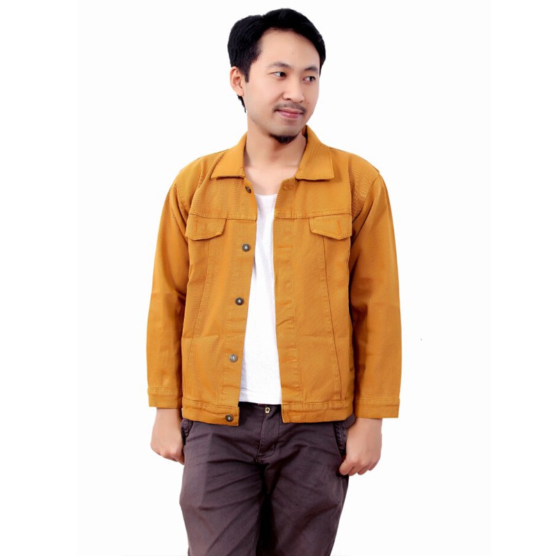 Jaket Jeans Premium Pria Biowash - Saku Dalam