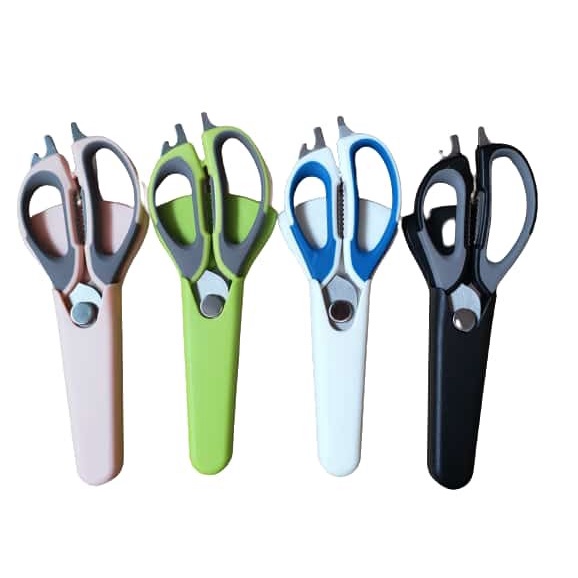 

graceseller.Gunting Dapur Serbaguna Multi Function & Magnet Gunting daging sayur buah Stainless