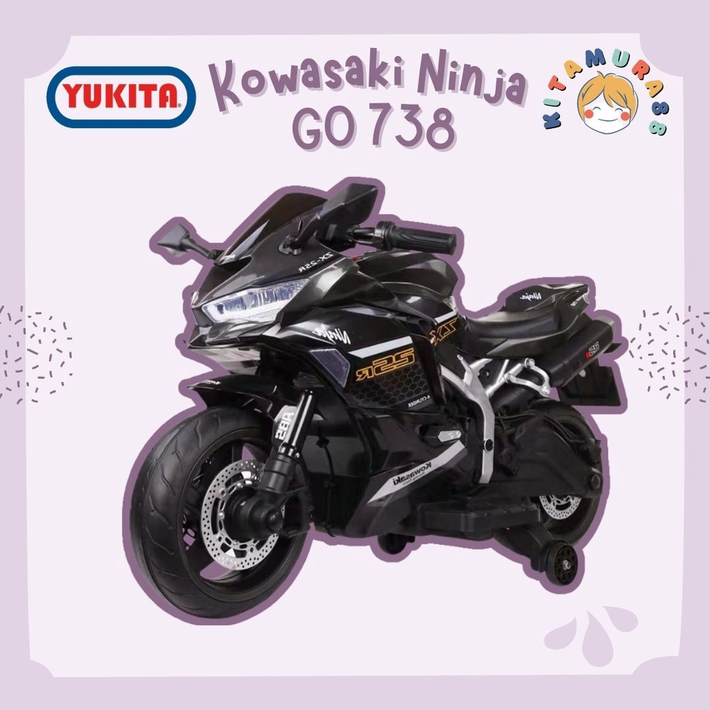 [READYSTOCK] Mainan Maenan Anak - Motor Aki Keran - YUKITA Kowasaki Ninja GO 738