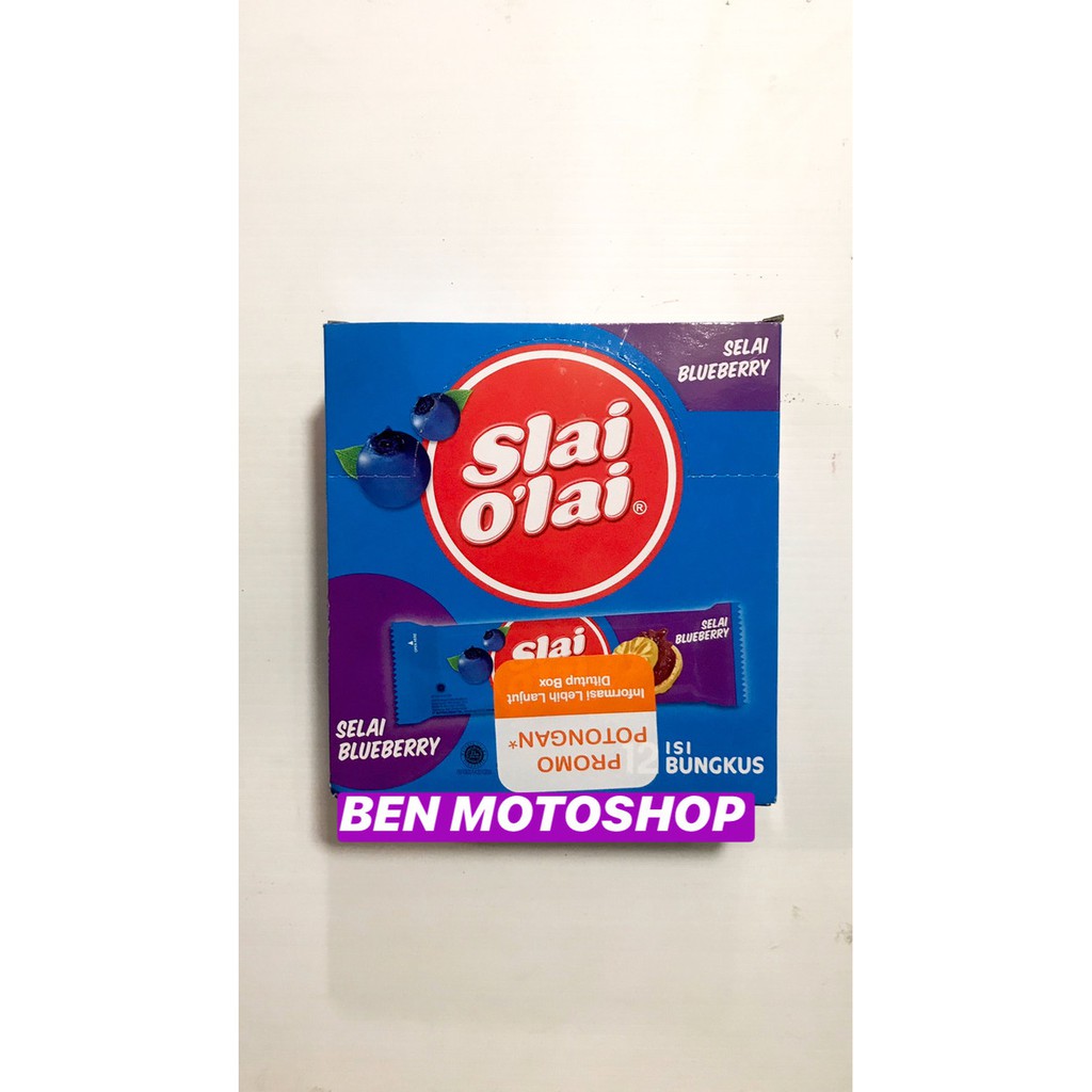 

Slai Olai Blueberry 1 Pak Box 12 Bungkus Pcs - O'lai Selai Ungu Dus