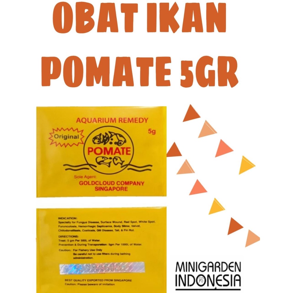 POMATE 5 GRAM OBAT ANTIBIOTIK IKAN ARWANA IKAN HIAS KOI ORI SINGAPORE