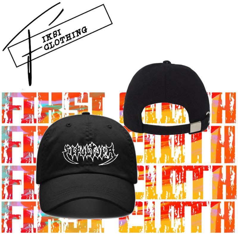 Topi Baseball Custom Band Sepultura Logo - Fiksi Clothing