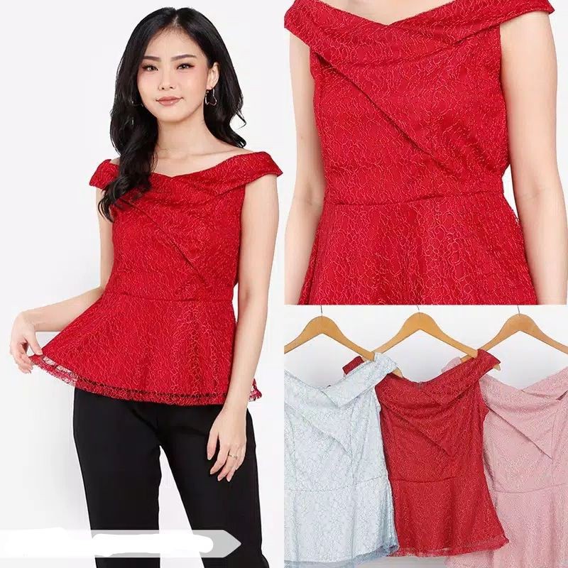 Blouse Sabrina / Atasan Sabrina / Sabrina Brukat / Sabrina Brokat / Sabrina Jumbo / Sabrina Bigsize