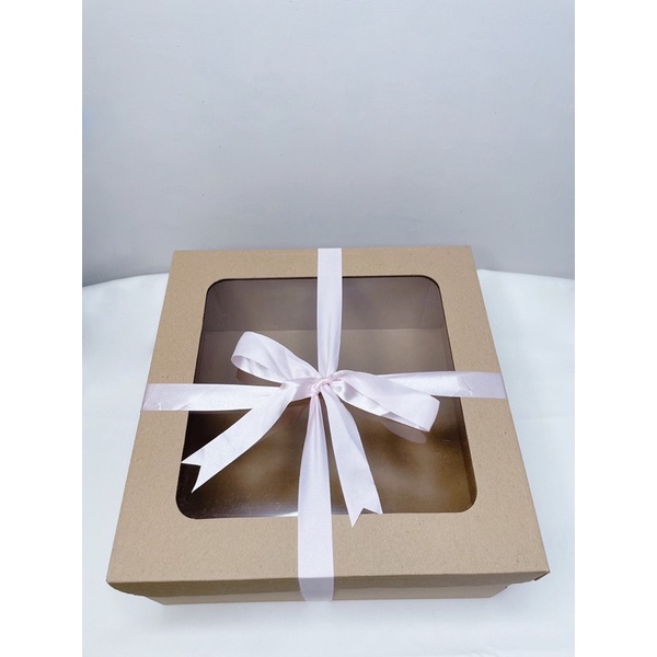 

Cake Box Kotak Kue ultah ulang tahun kardus jendela 20x20x15 cm (grosir)