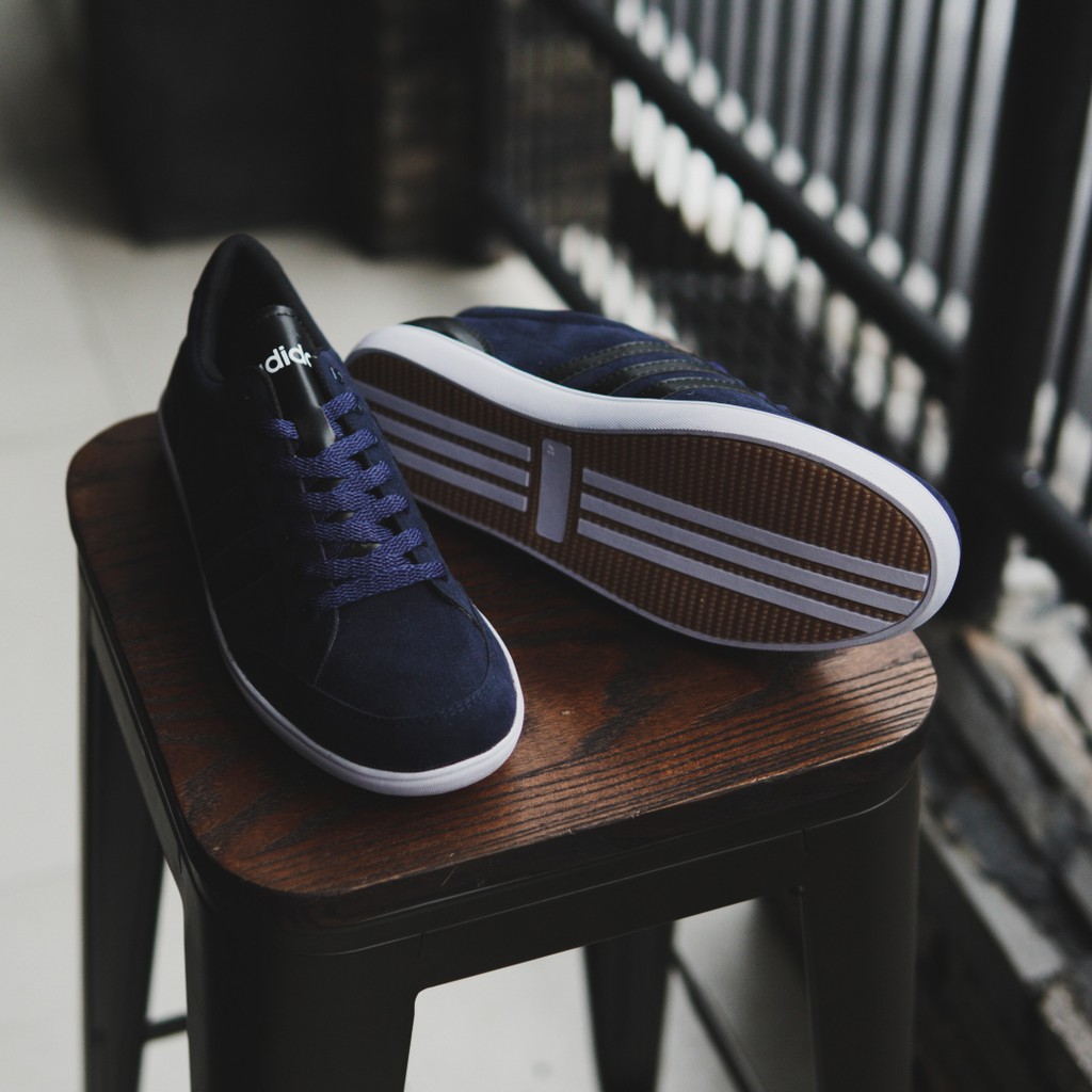 sepatu pria casual sneakers adidas neo derby navy grande original