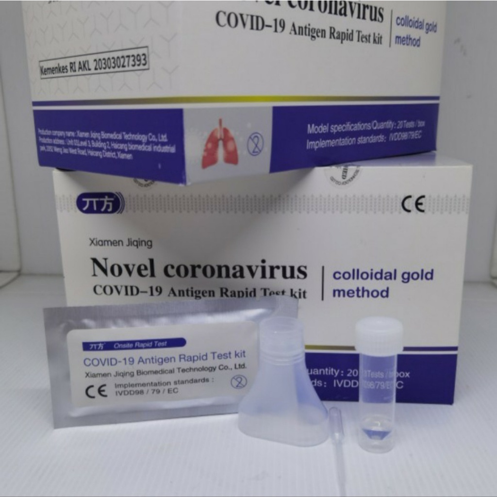 1 dus novel Saliva Alat test rapit swab Novell antigen dengan air liur akurat 1 dus