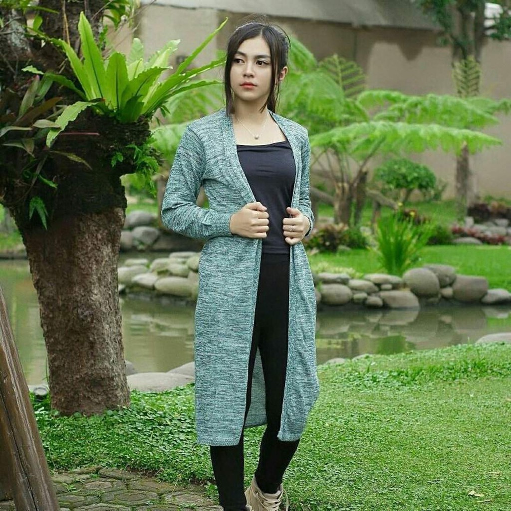 ATASAN WANITA - Long cardigan belle Line PREMIUM bahan rajut premium