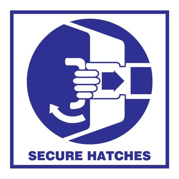 

(BISA COD) IMO 33.5101 SECURE HATCH/ IMO SYMOBL STICKER SPECIAL Kode 243