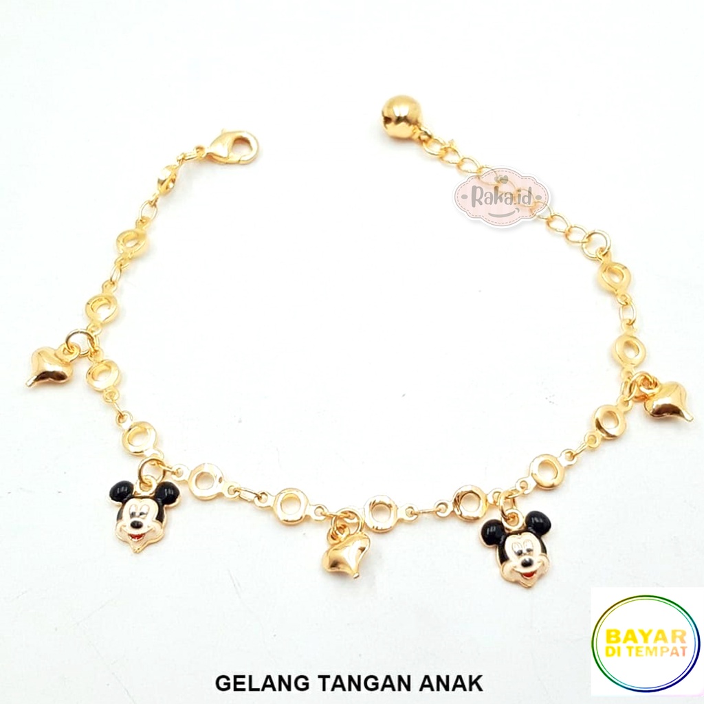 Gelang Tangan Anak Motif Kepala Mickey Perhiasan Anak 1093