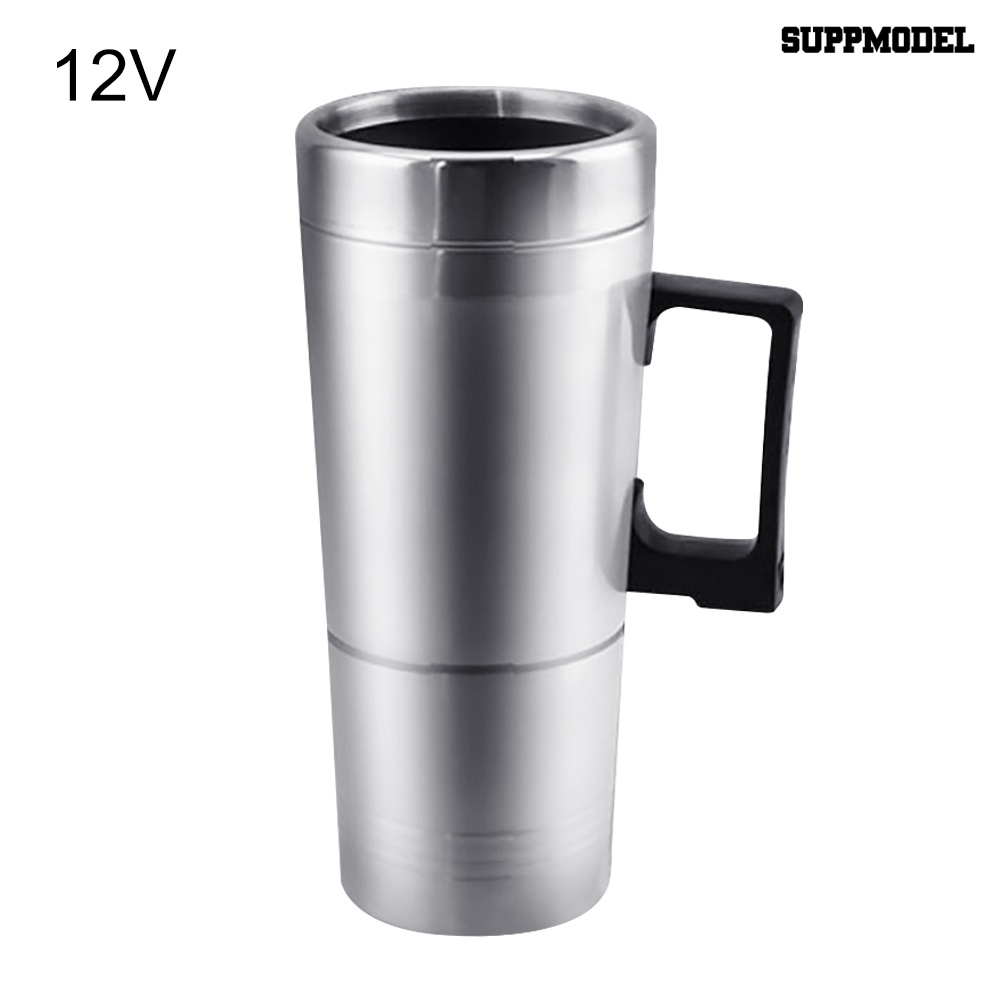 Mug Pemanas Air Panas Kopi Teh 12 / 24V Bahan Stainless Steel Untuk Mobil