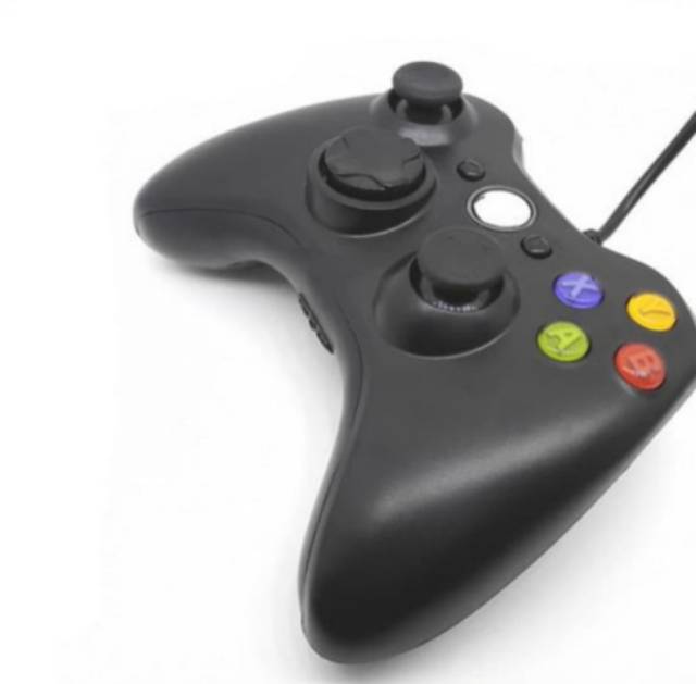 Stick Xbox 360 PC Kabel Hitam Wired Black Controller