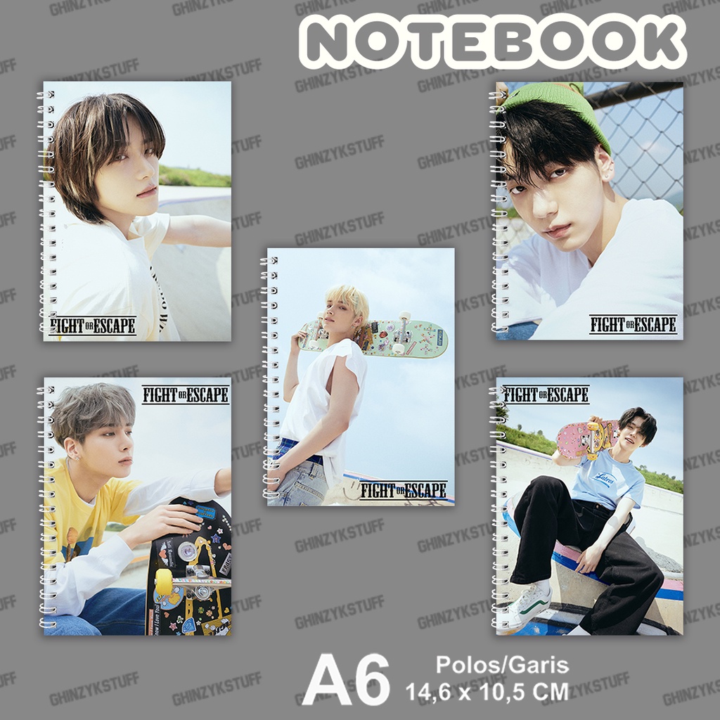 

Notebook KPOP TXT The Chaos Chapter- FIGHT OR ESCAPE Seri 4 Ukuran A6 (10.5x14.5cm) KPOP Merchandise