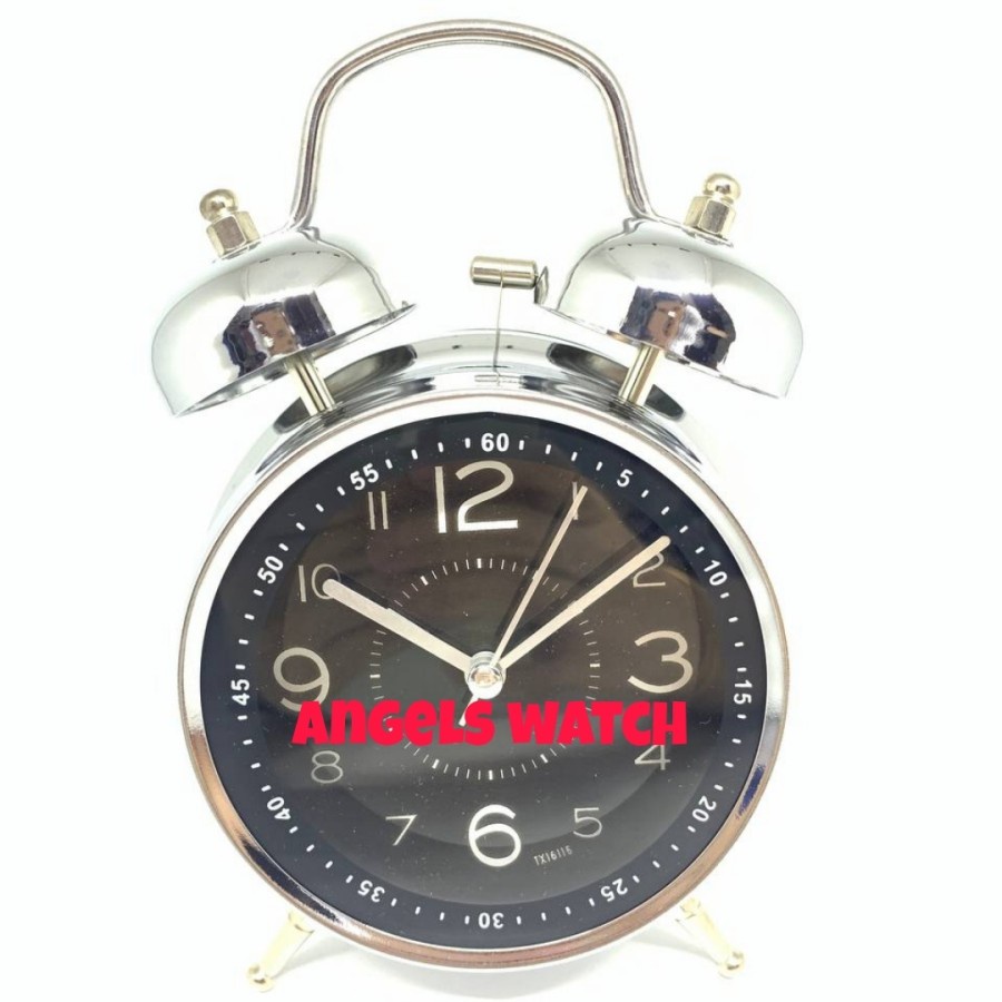 jam weker kring kencang/ jam beker kring Tx-6115 - silver