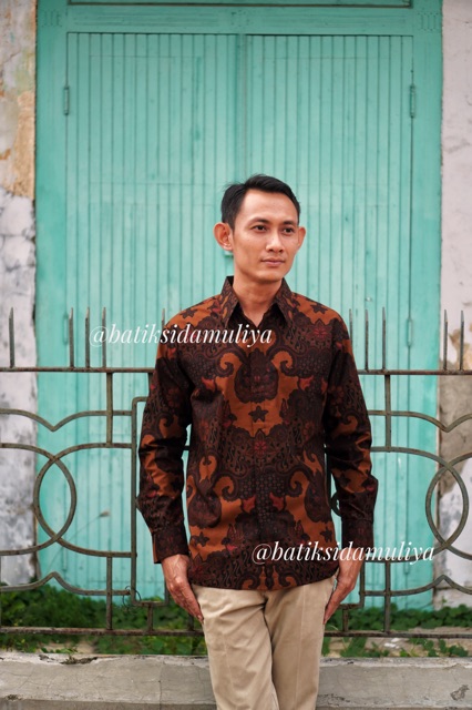 Sidamuliya Batik Kemeja Pria Regular Fit Premium Abistaya Lengan Panjang